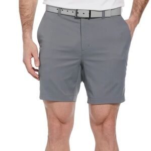 NWT- PGA Tour stretch, textured charcoal gray Flat Front golf Shorts 10“ inseam